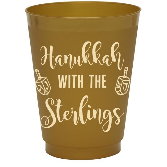 Hanukkah Dreidels Colored Shatterproof Cups